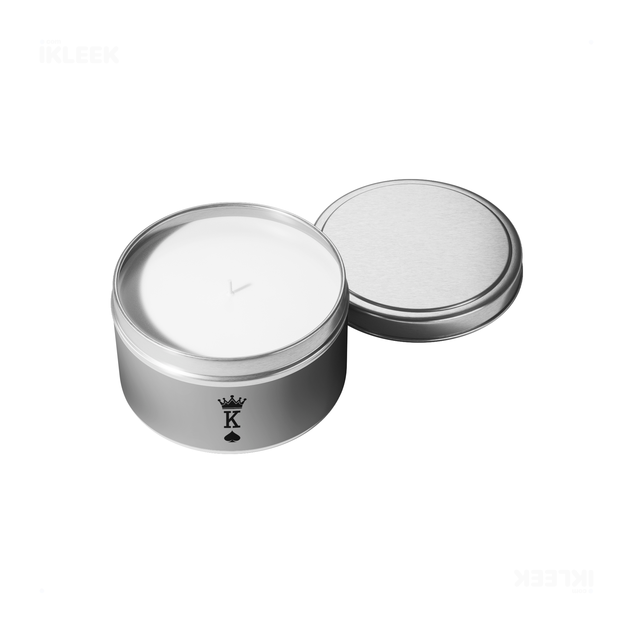 KingOfSpades Tin Candle 05 Silver