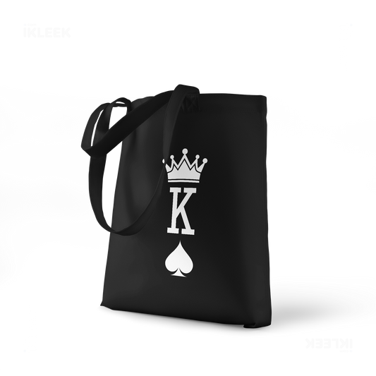 KingOfSpades Tote Bags 01 Black
