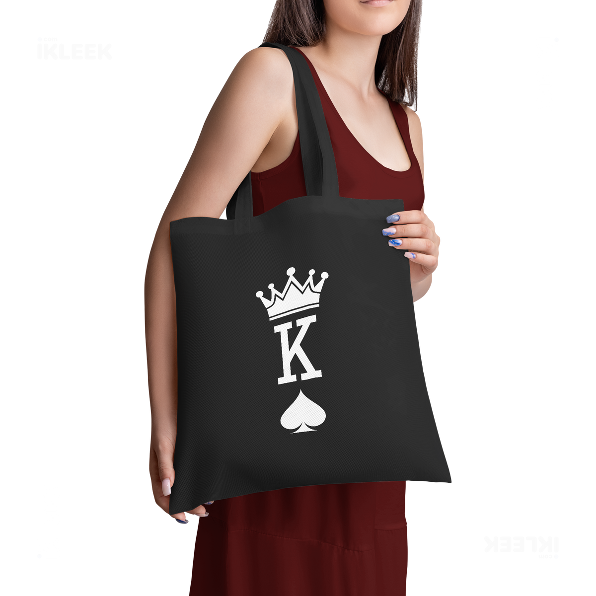 KingOfSpades Tote Bags 02 Black