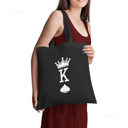 KingOfSpades Tote Bags 02 Black