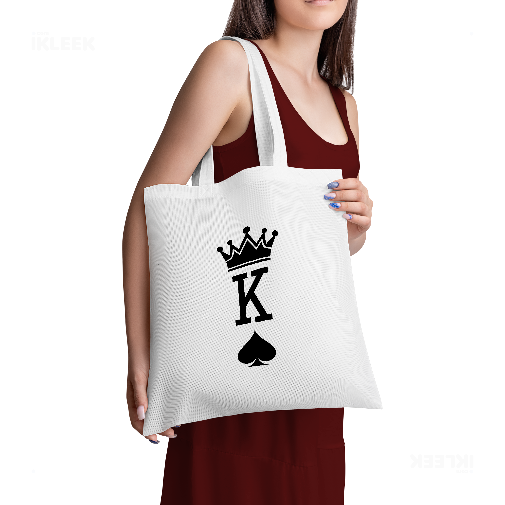 KingOfSpades Tote Bags 02 White