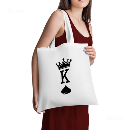 KingOfSpades Tote Bags 02 White