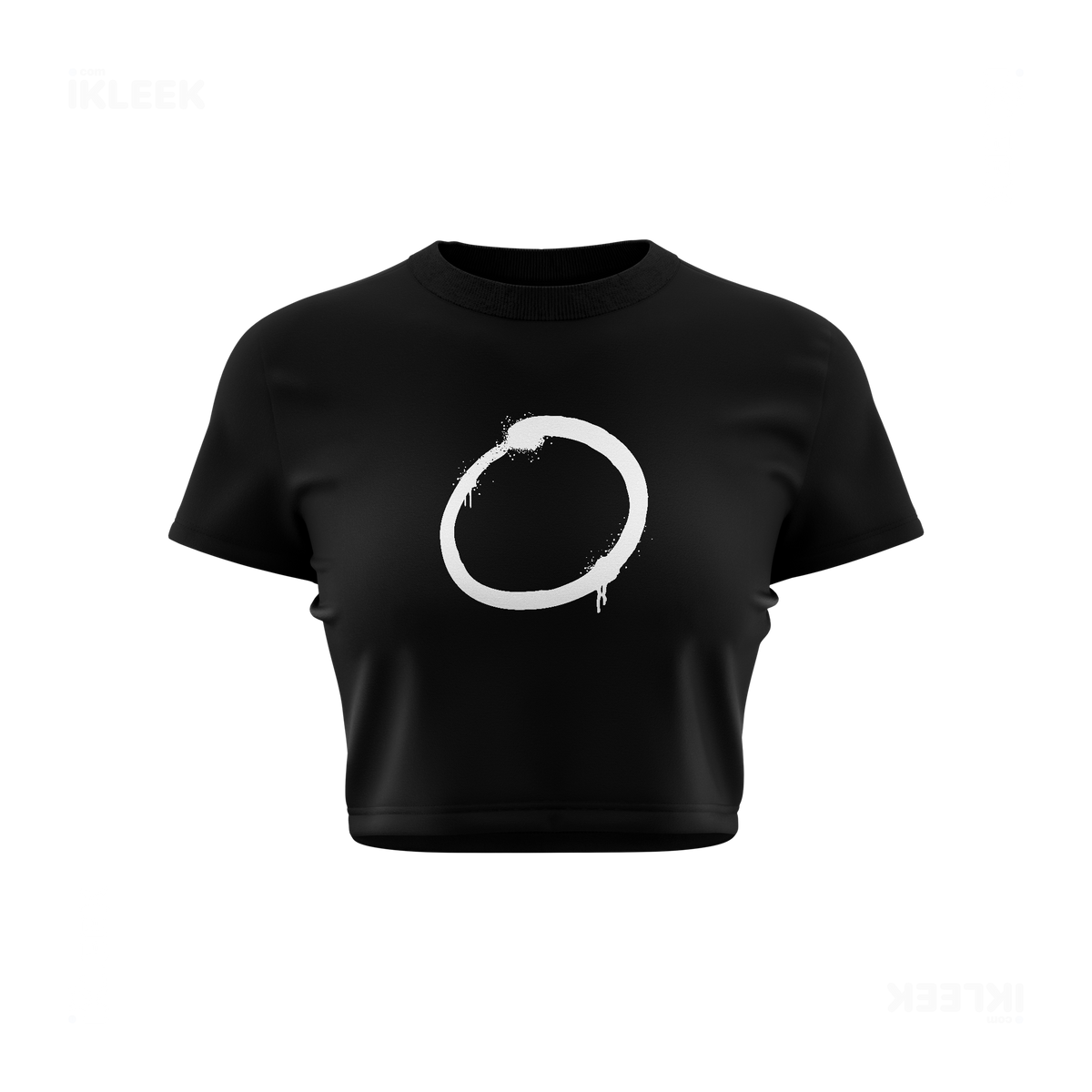 OpenCircle Fitted Crop Top 01 Black