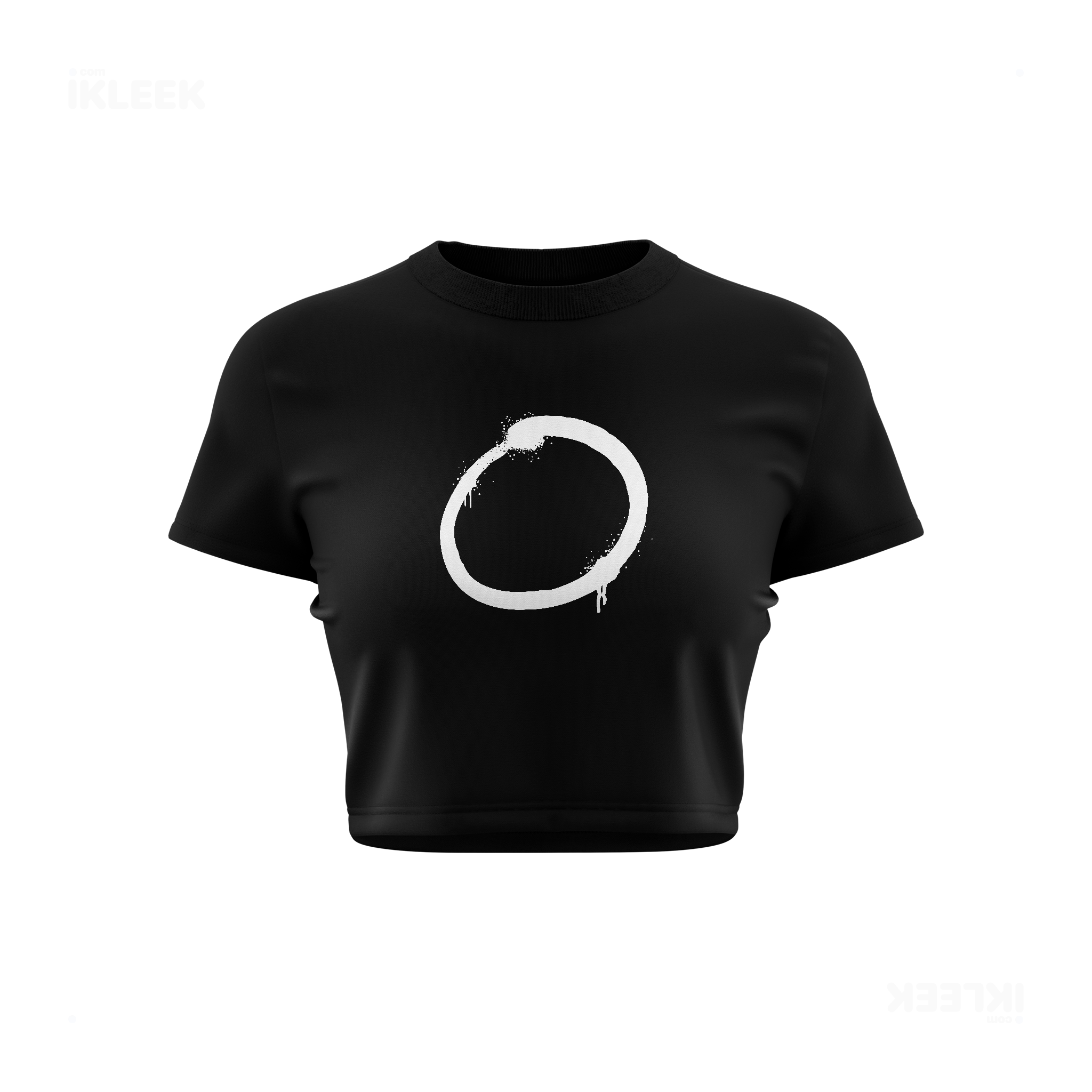 OpenCircle Fitted Crop Top 01 Black