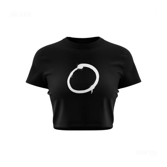 OpenCircle Fitted Crop Top 01 Black