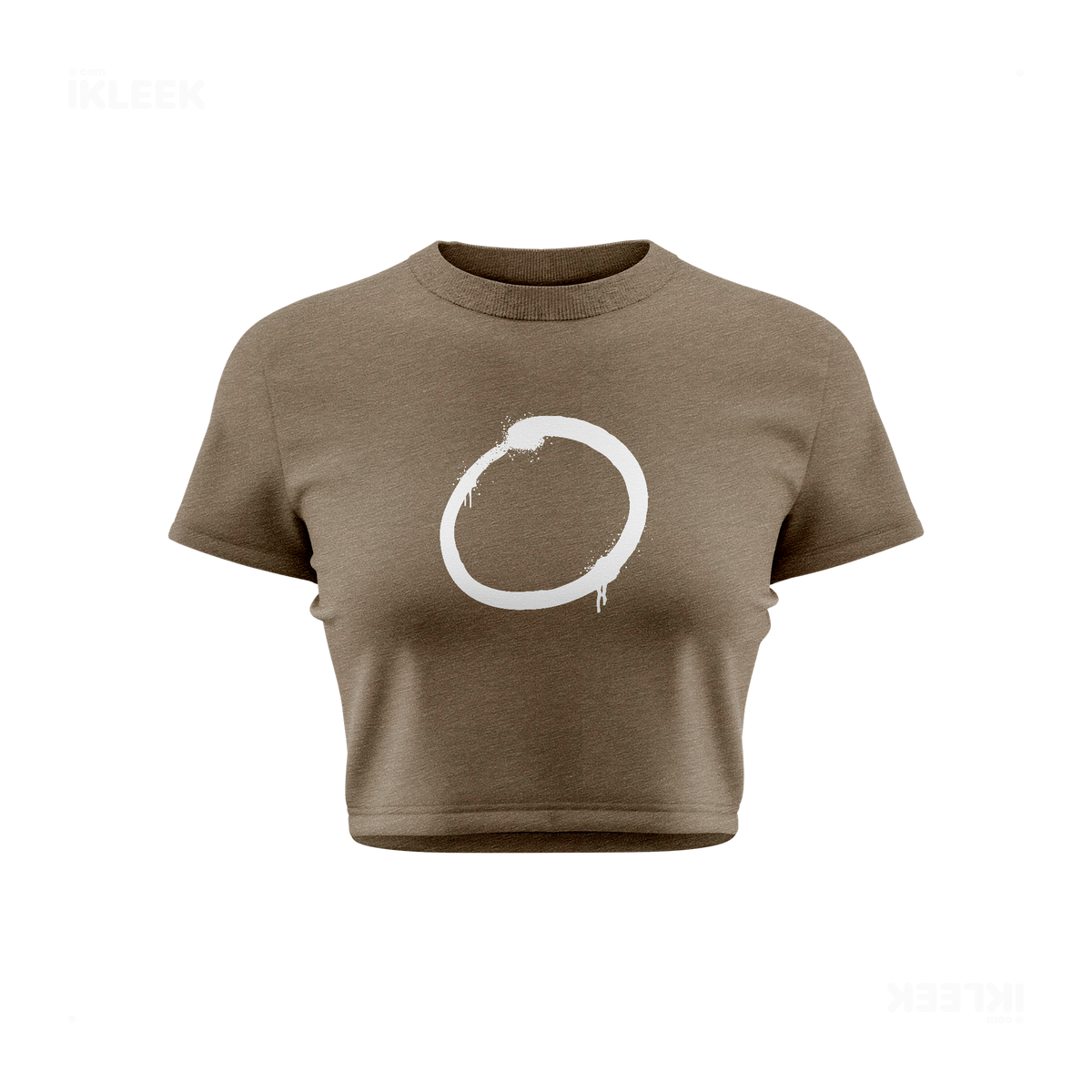 OpenCircle Fitted Crop Top 01 Heather Olive