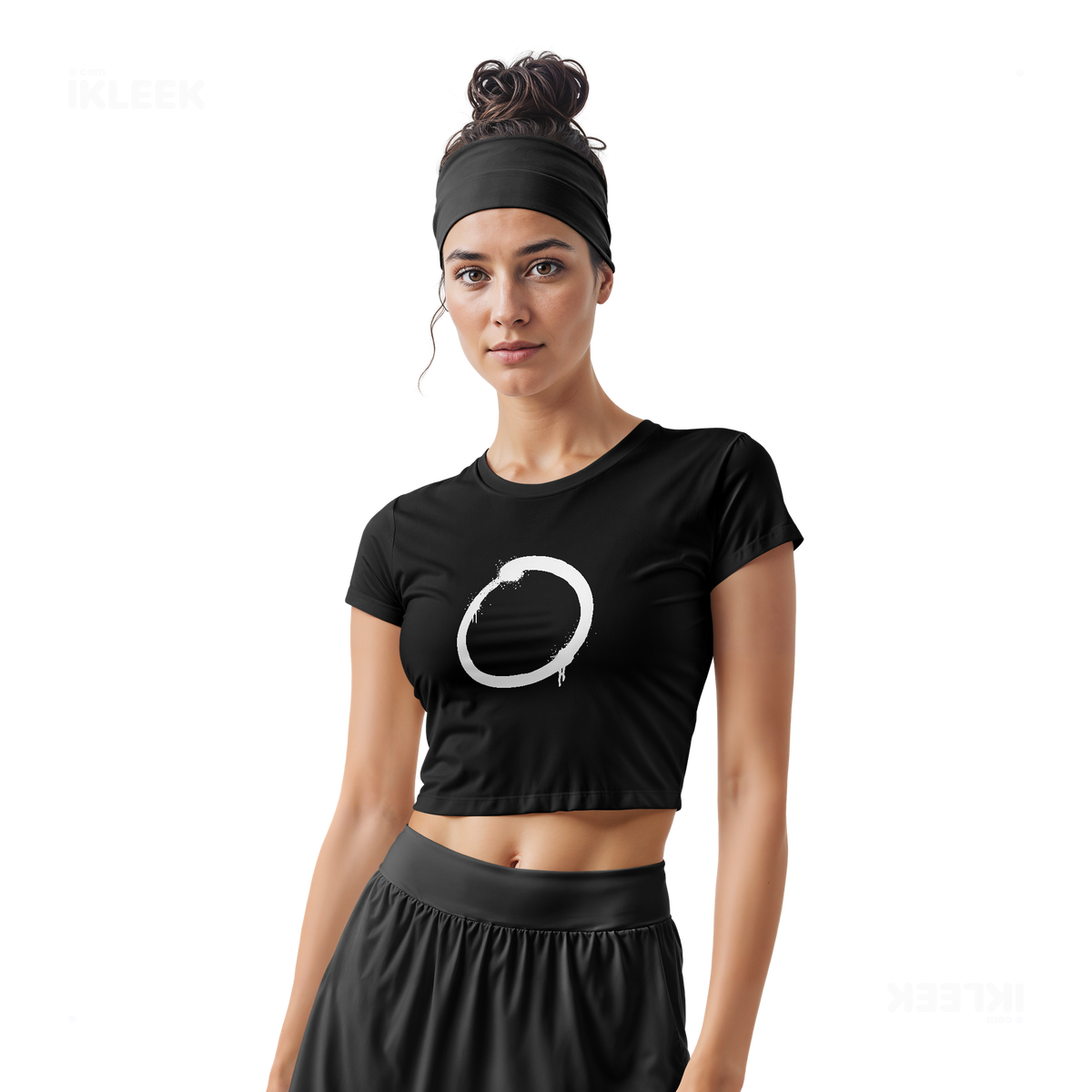 OpenCircle Fitted Crop Top 02 Black
