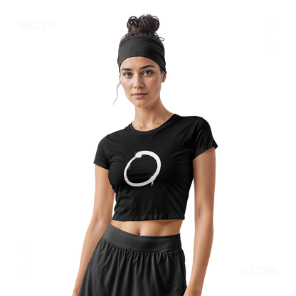 OpenCircle Fitted Crop Top 02 Black