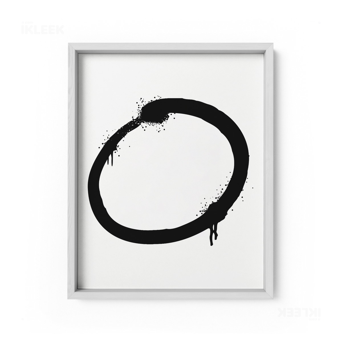 OpenCircle Framed Poster 01 White Wood