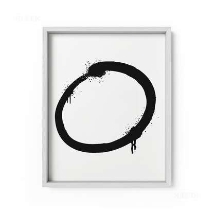 OpenCircle Framed Poster 01 White Wood