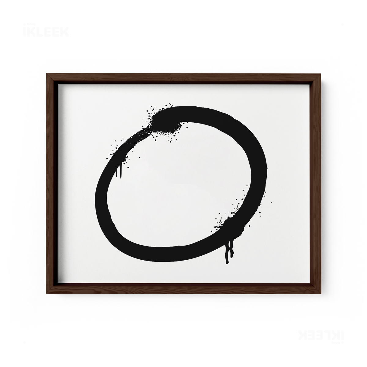 OpenCircle Framed Poster 03 Dark Wood