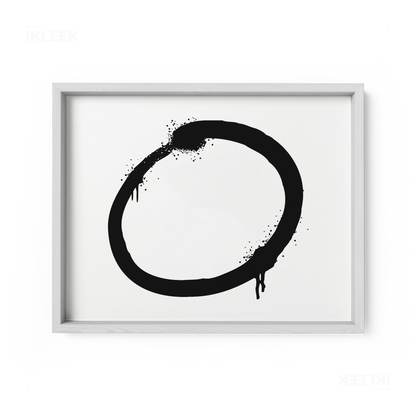 OpenCircle Framed Poster 03 White Wood