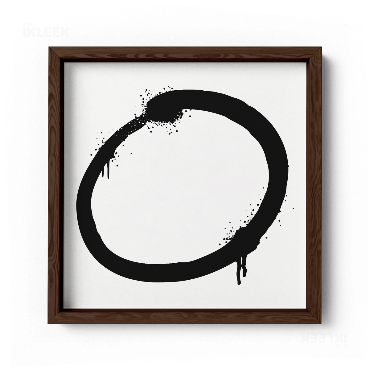 OpenCircle Framed Poster 04 Dark Wood