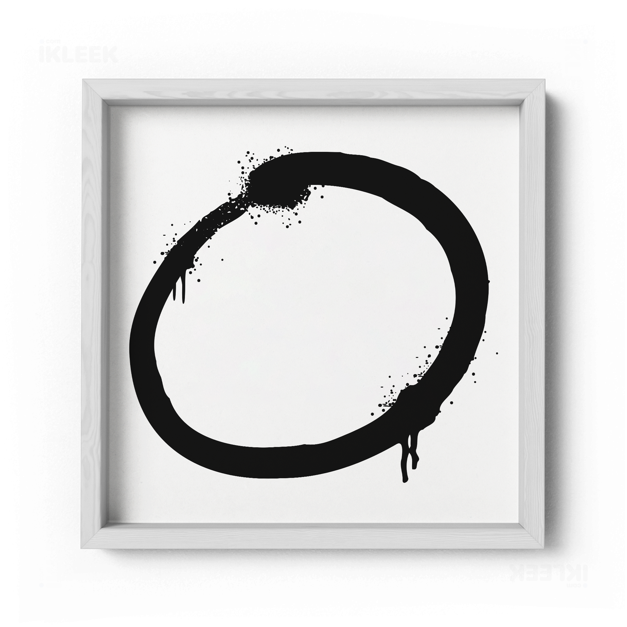 OpenCircle Framed Poster 04 White Wood