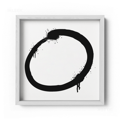 OpenCircle Framed Poster 04 White Wood