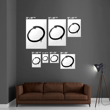 OpenCircle Framed Poster 05 White Wood
