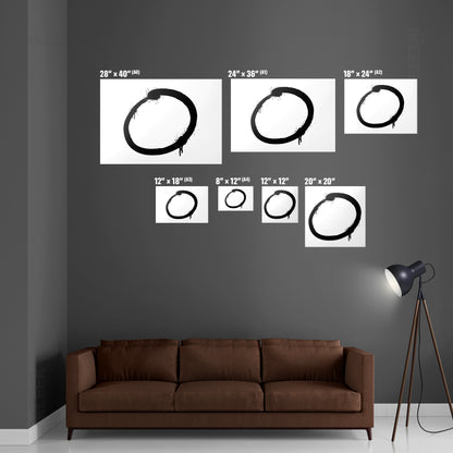 OpenCircle Framed Poster 06 White Wood
