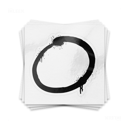 OpenCircle Kiss Cut Sticker 01 White
