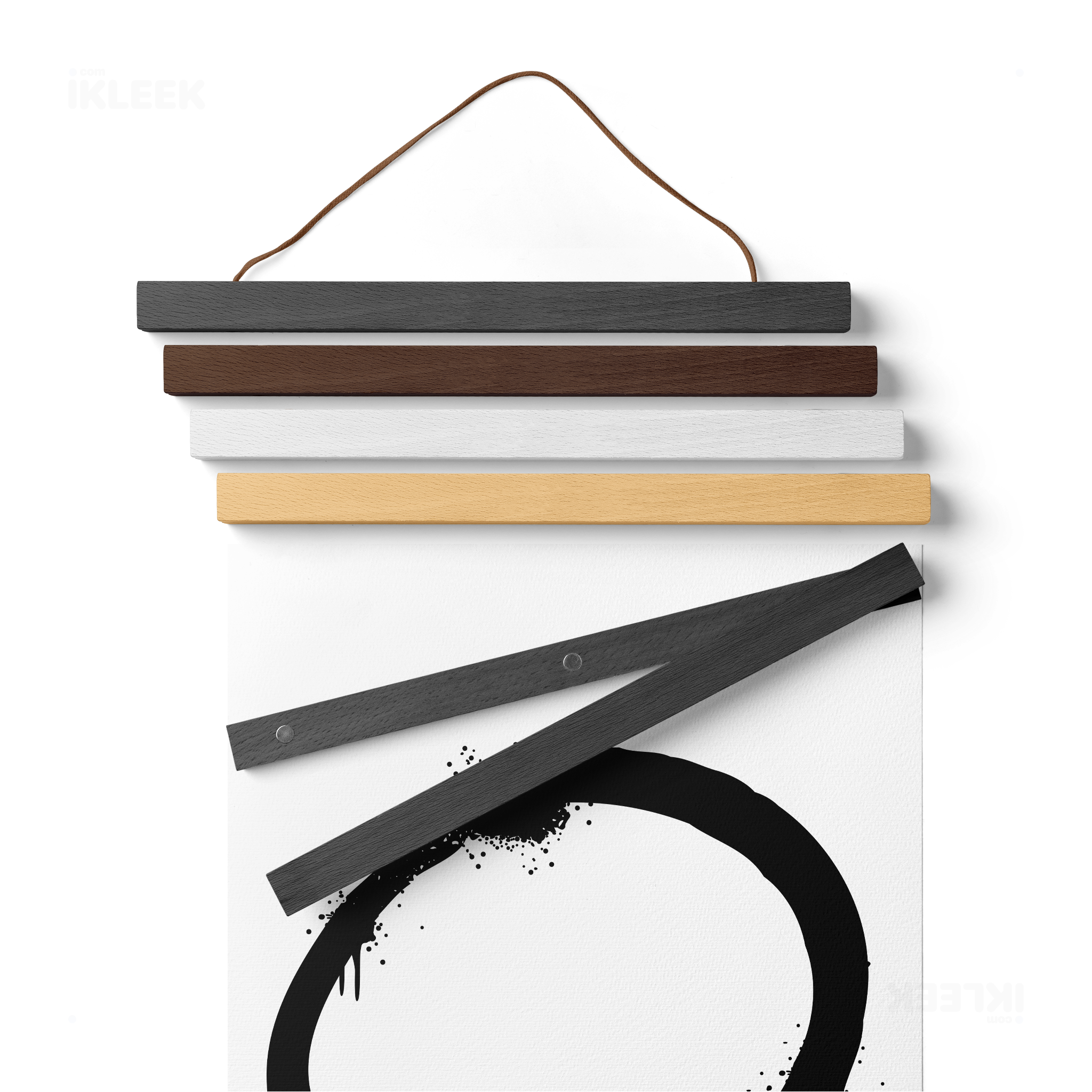 OpenCircle Magnetic Hanger Poster 02 Black Wood