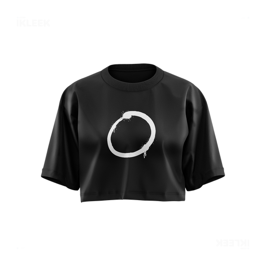 OpenCircle Over Sized Crop Top 01 Black