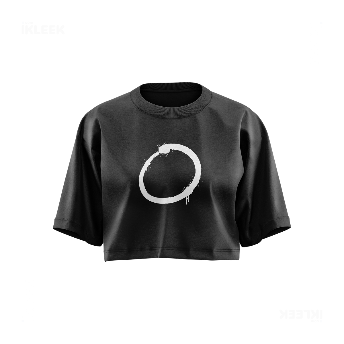 OpenCircle Over Sized Crop Top 01 Faded Black