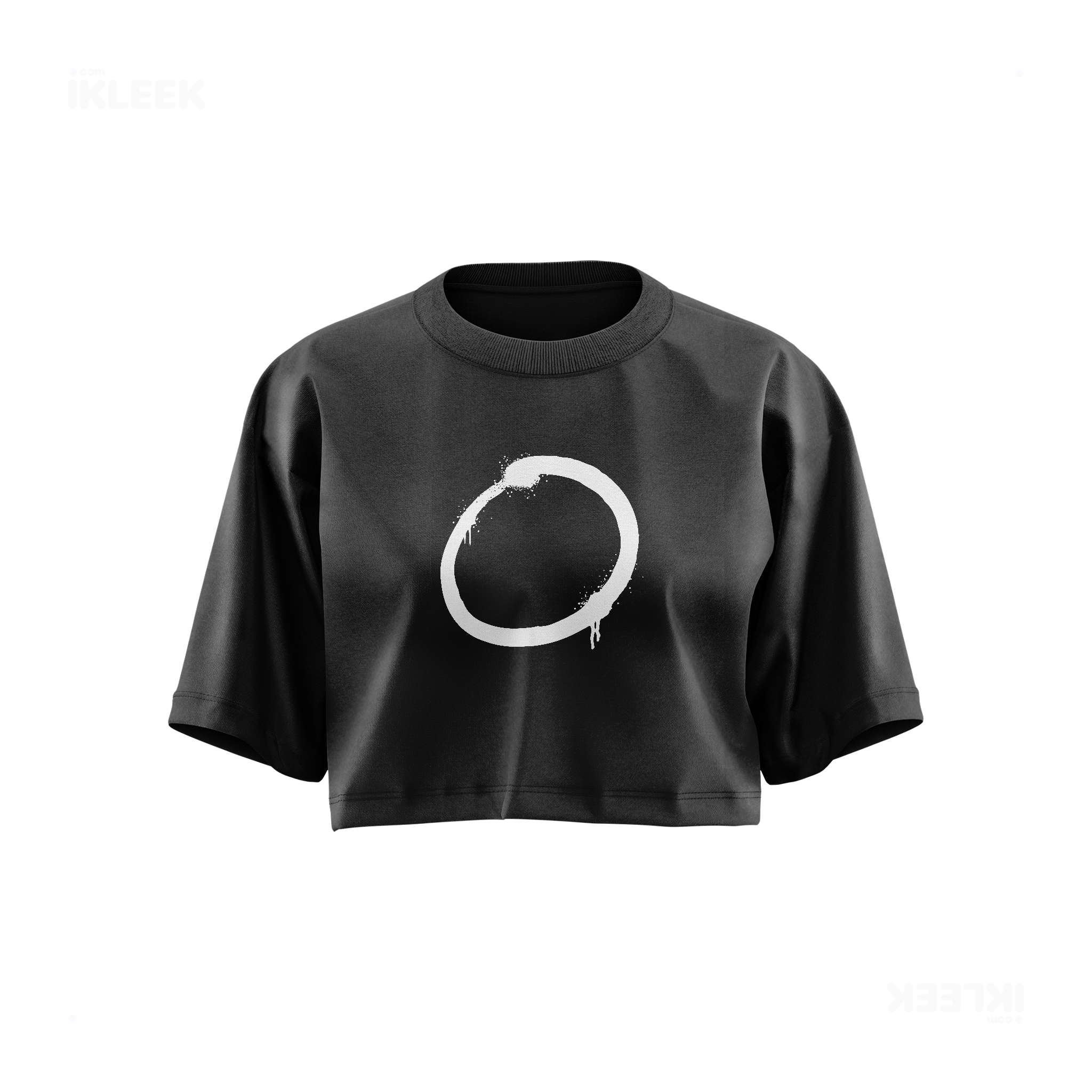 OpenCircle Over Sized Crop Top 01 Faded Black