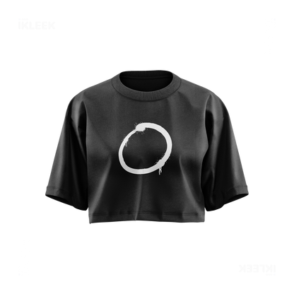 OpenCircle Over Sized Crop Top 01 Faded Black