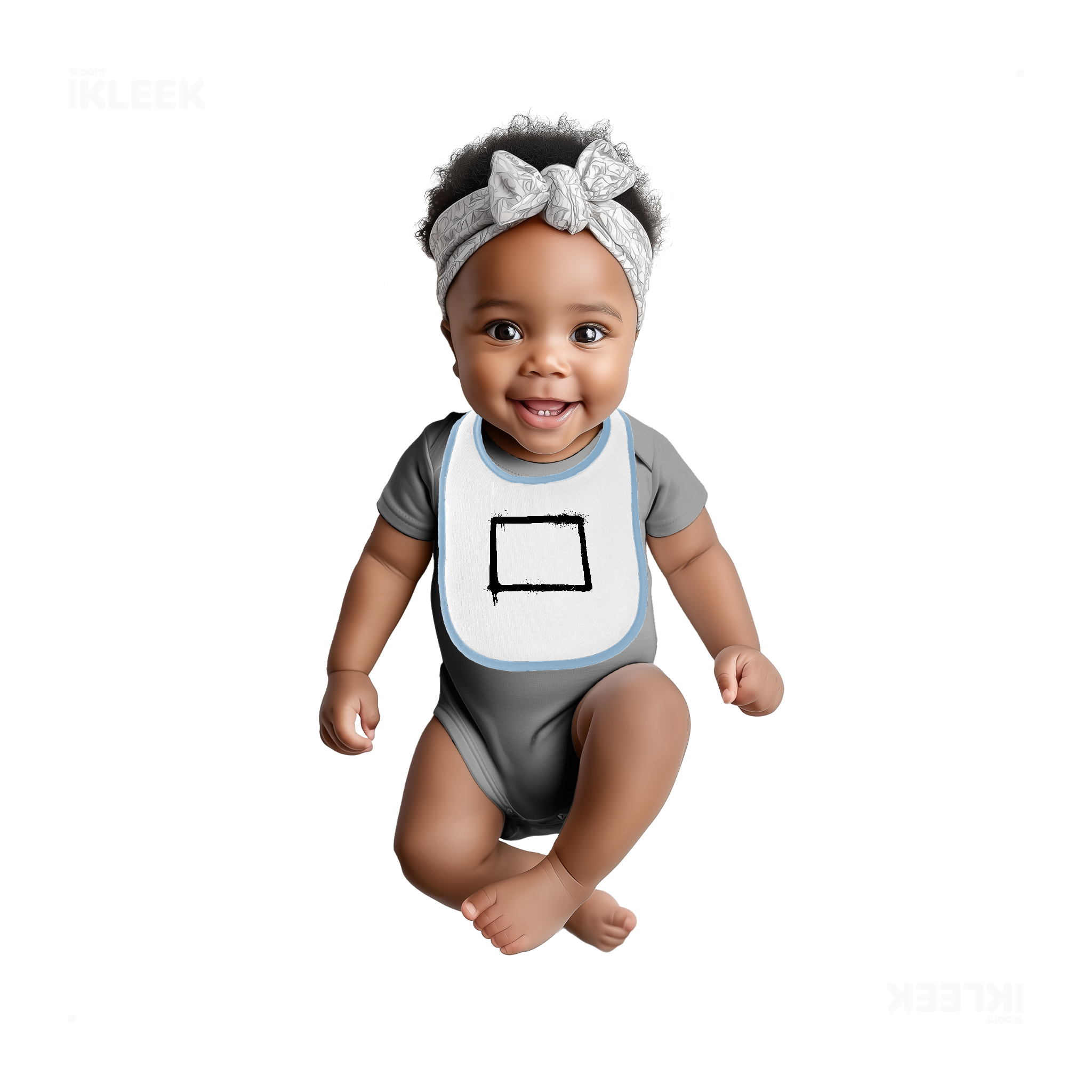 OpenSquare Baby Bibs 04 White Lightblue