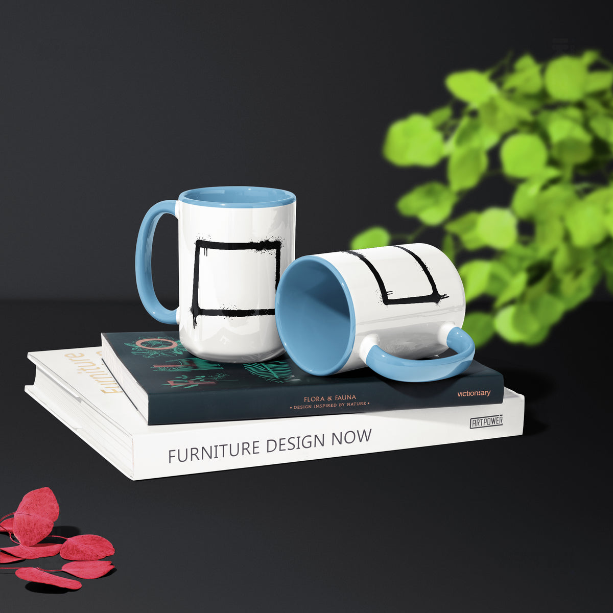 OpenSquare Ceramic Mug 02 White Lightblue