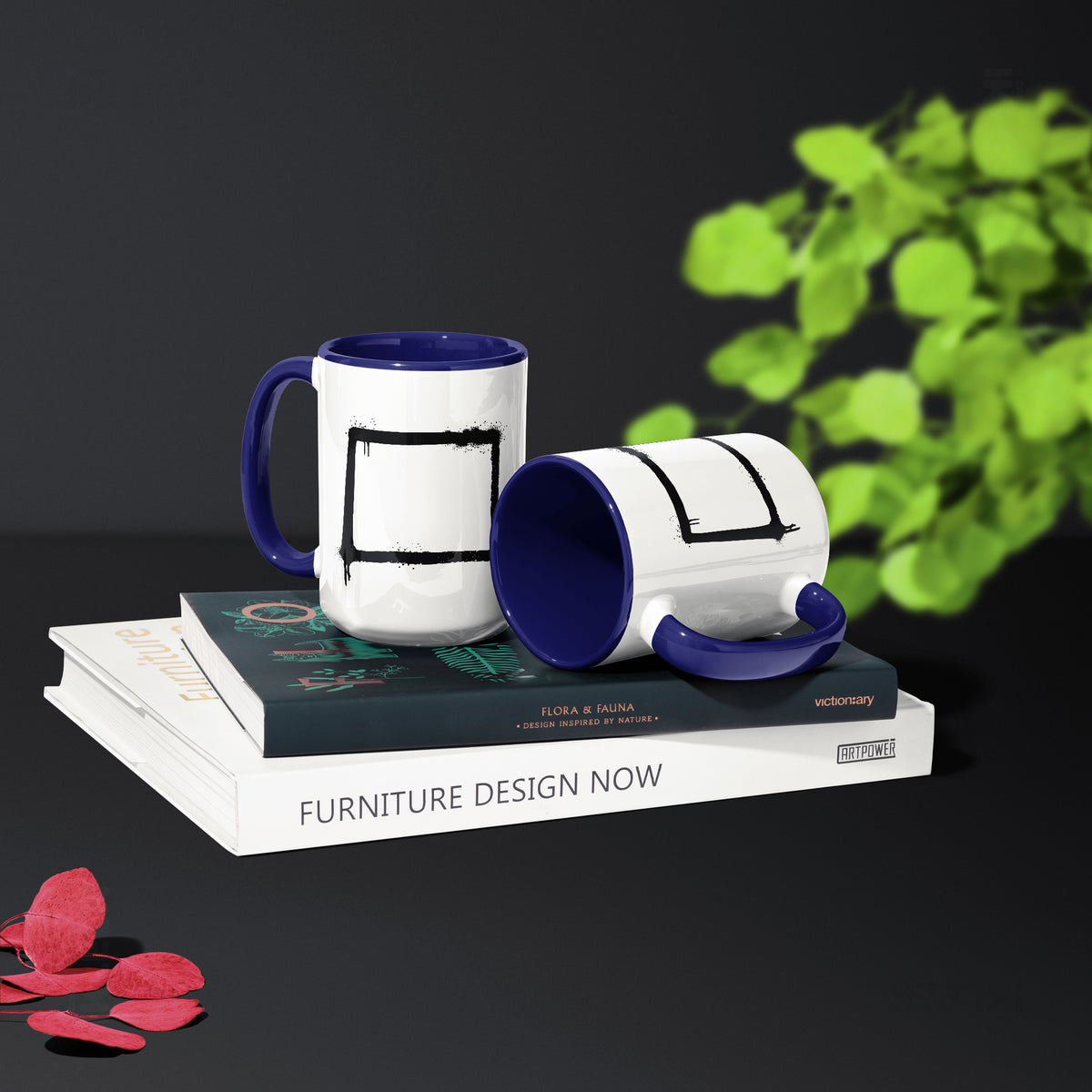 OpenSquare Ceramic Mug 02 White Navy