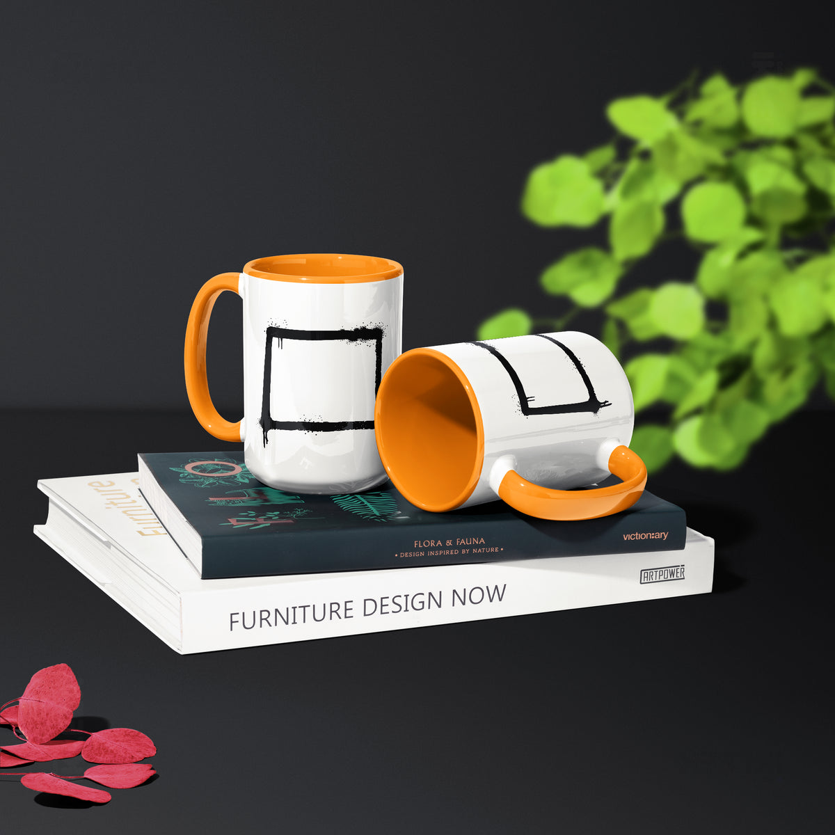 OpenSquare Ceramic Mug 02 White Orange