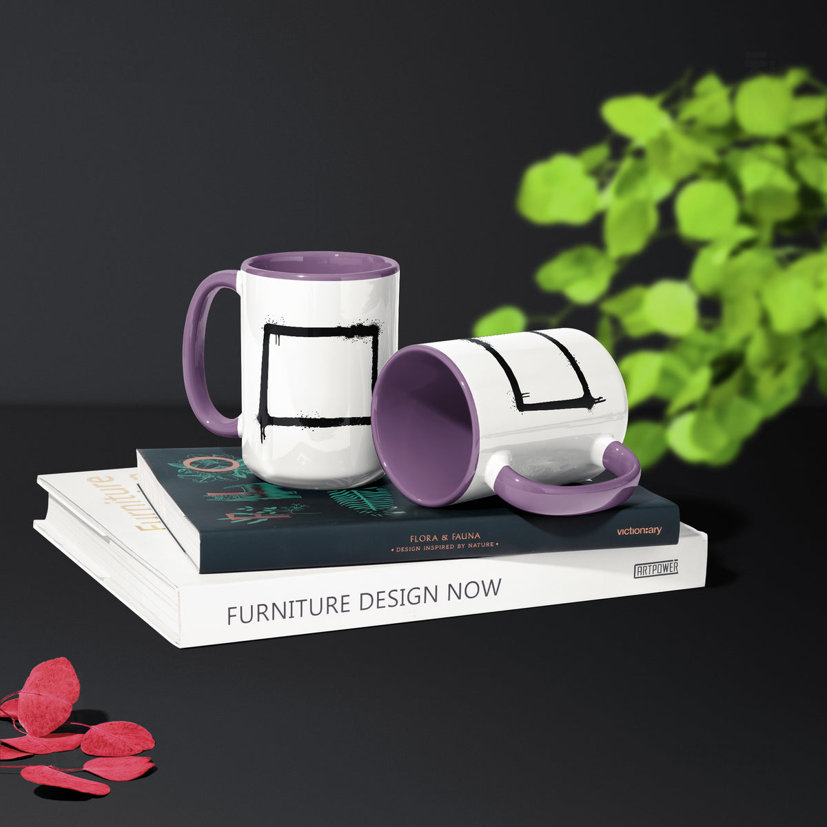OpenSquare Ceramic Mug 02 White Purple