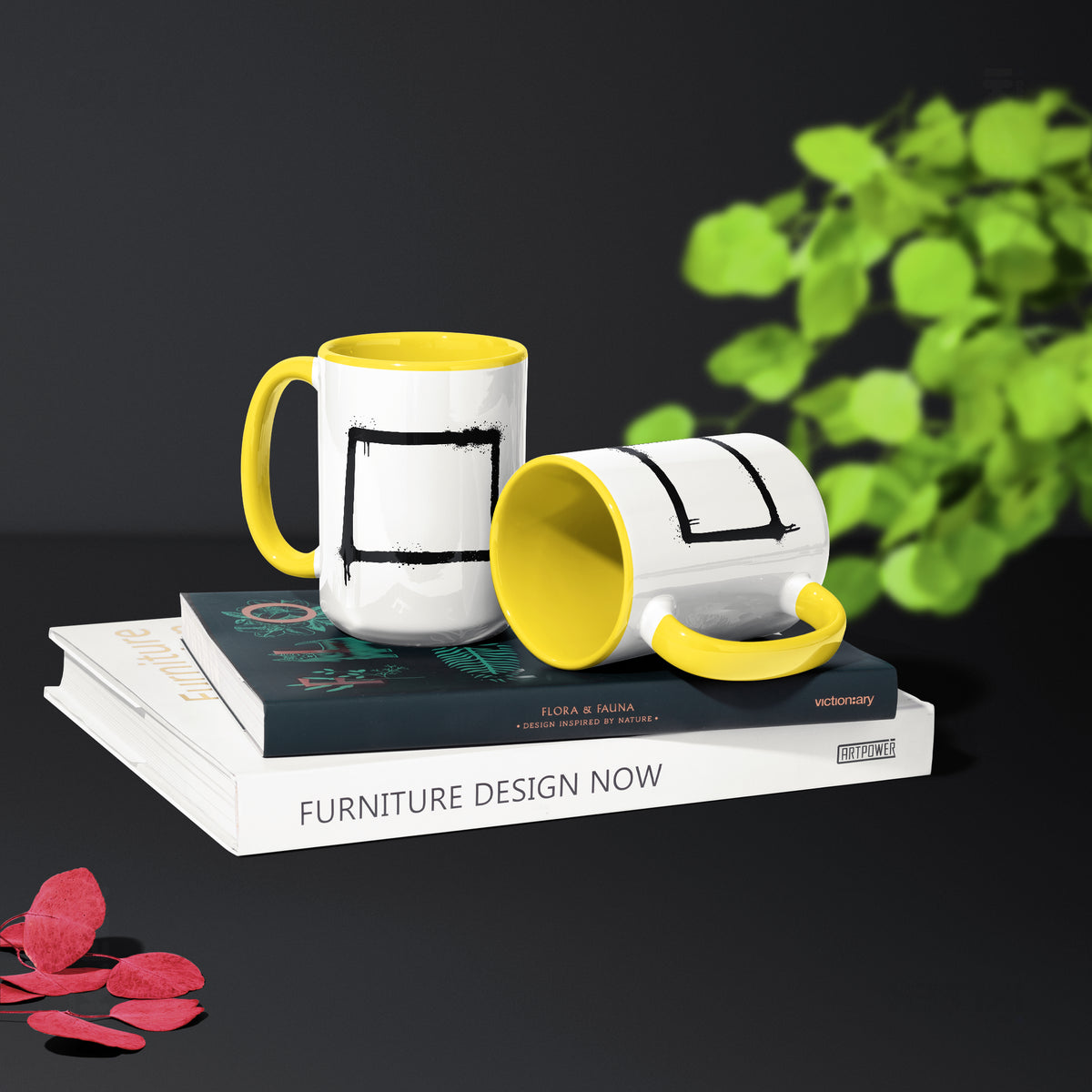 OpenSquare Ceramic Mug 02 White Yellow