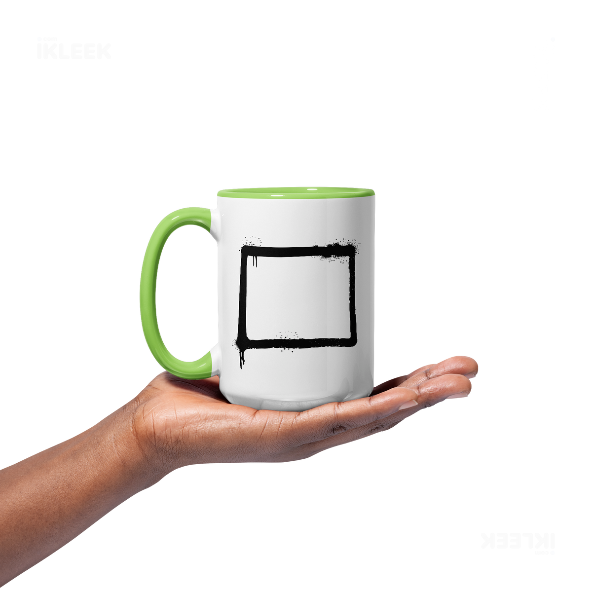 OpenSquare Ceramic Mug 03 White Lightgreen