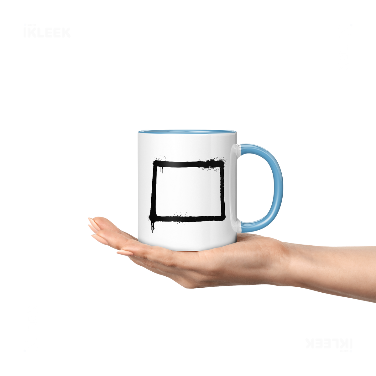 OpenSquare Ceramic Mug 04 White Lightblue