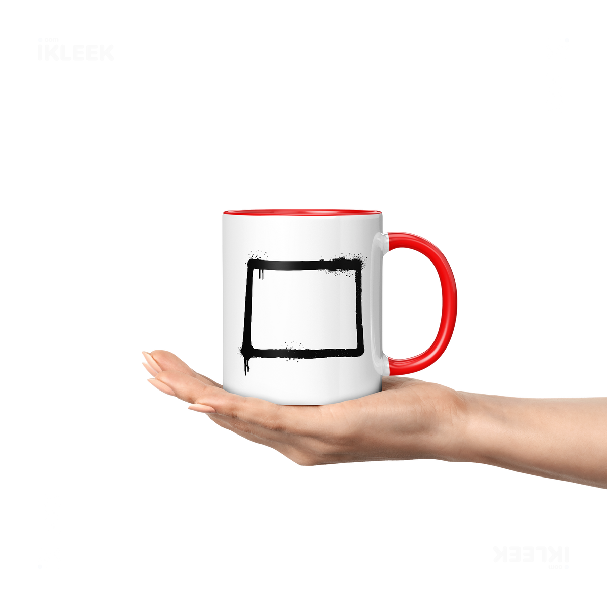 OpenSquare Ceramic Mug 04 White Red