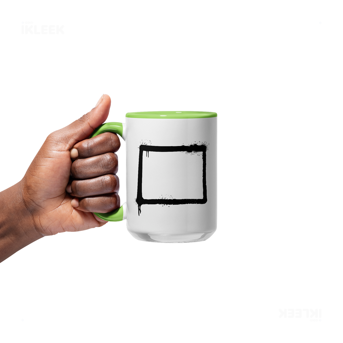 OpenSquare Ceramic Mug 05 White Lightgreen