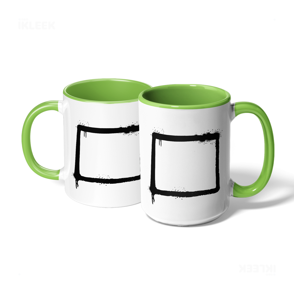 OpenSquare Ceramic Mug 07 White Lightgreen