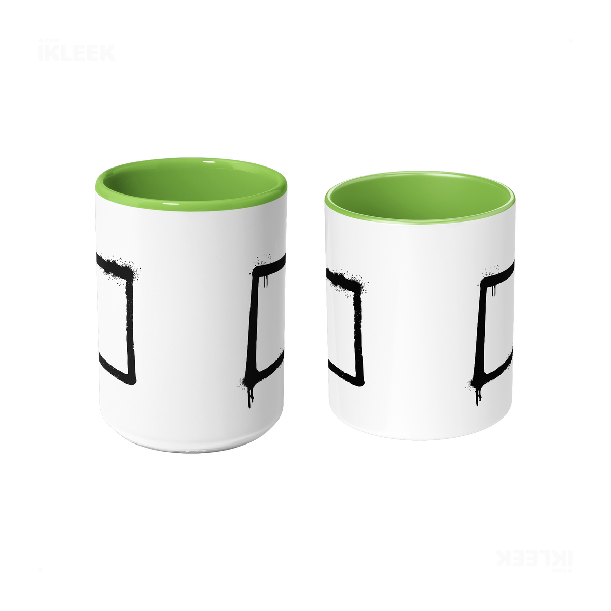 OpenSquare Ceramic Mug 09 White Lightgreen