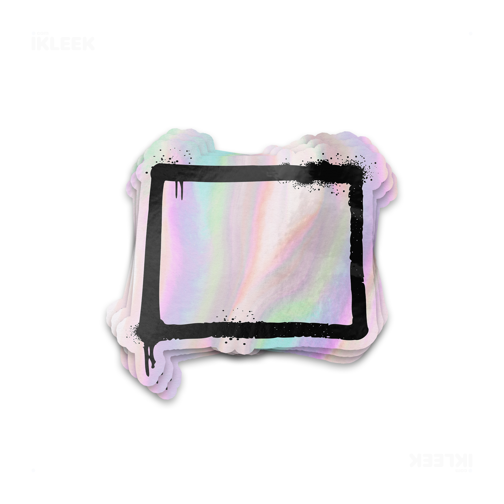 OpenSquare Die Cut Holographic Sticker 01