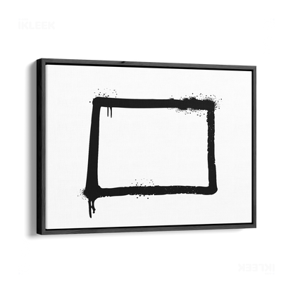 OpenSquare Framed Canvas 03 Black Wood