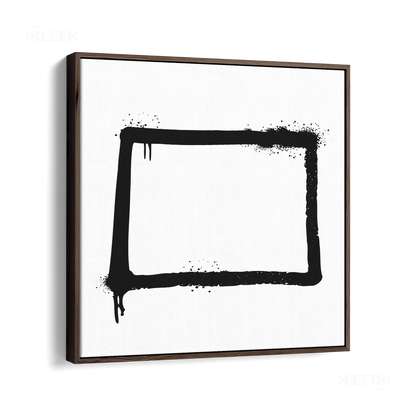 OpenSquare Framed Canvas 04 Dark Wood