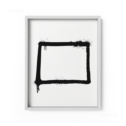 OpenSquare Framed Poster 01 White Wood