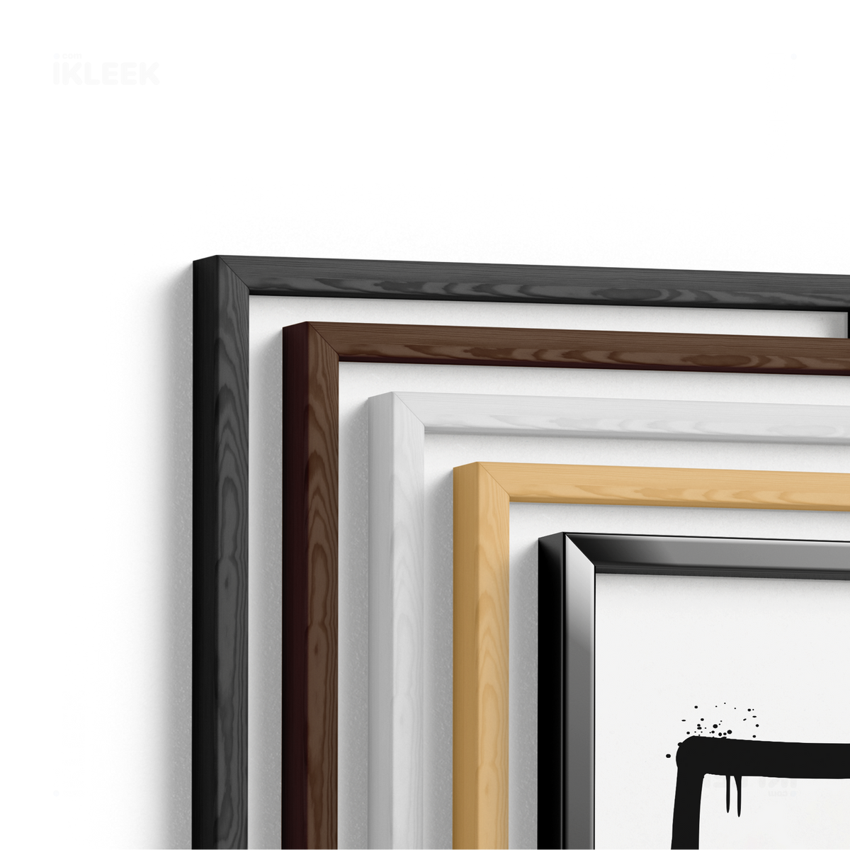 OpenSquare Framed Poster 02 Black Wood