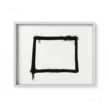OpenSquare Framed Poster 03 White Wood