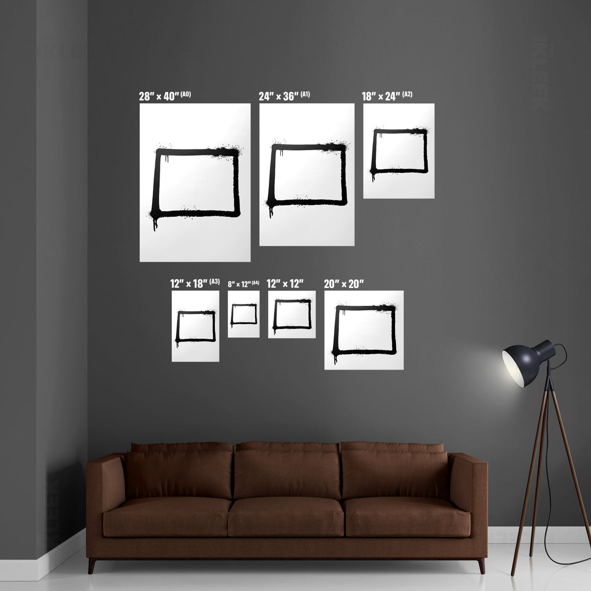 OpenSquare Framed Poster 05 Black Aluminum
