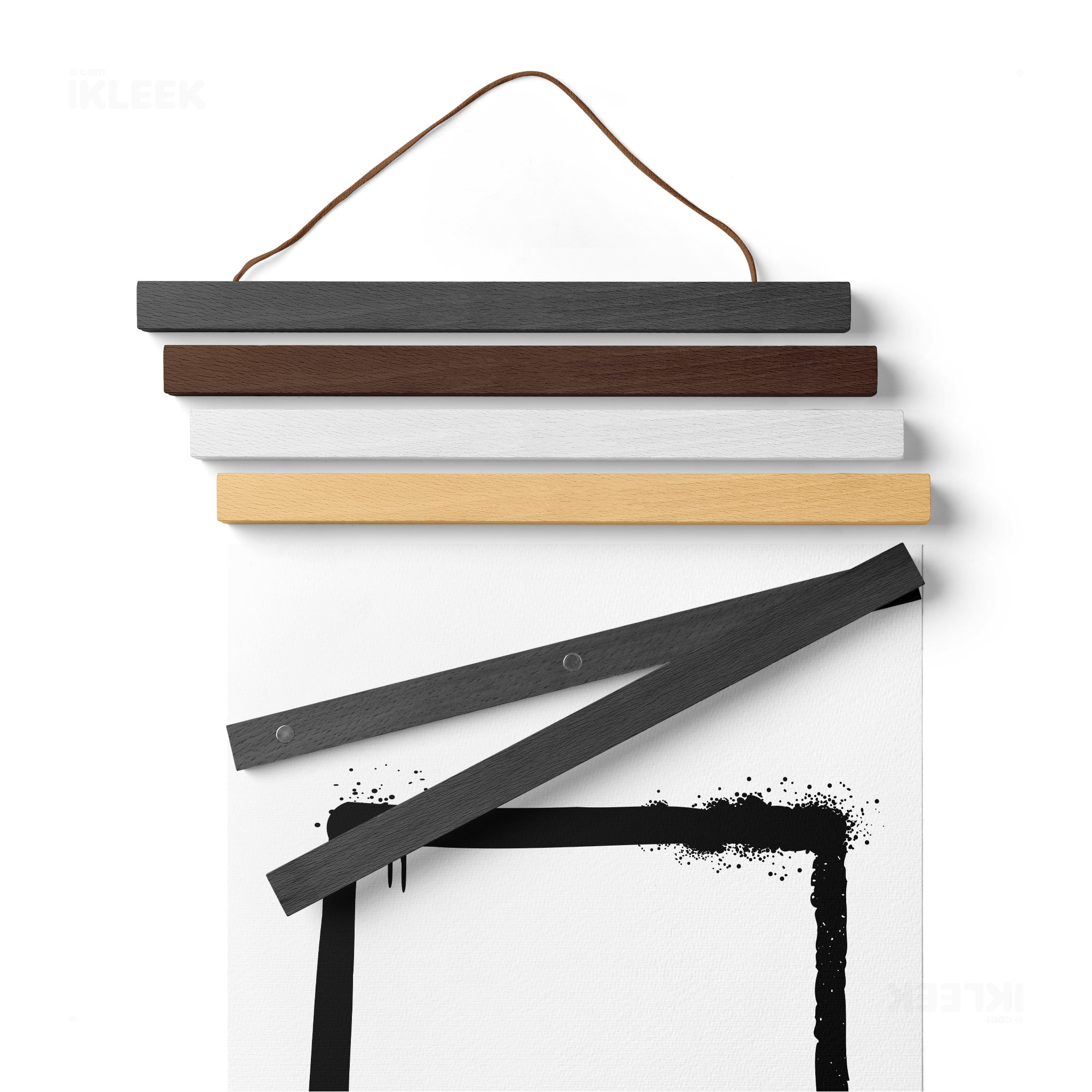 OpenSquare Magnetic Hanger Poster 02 White Wood