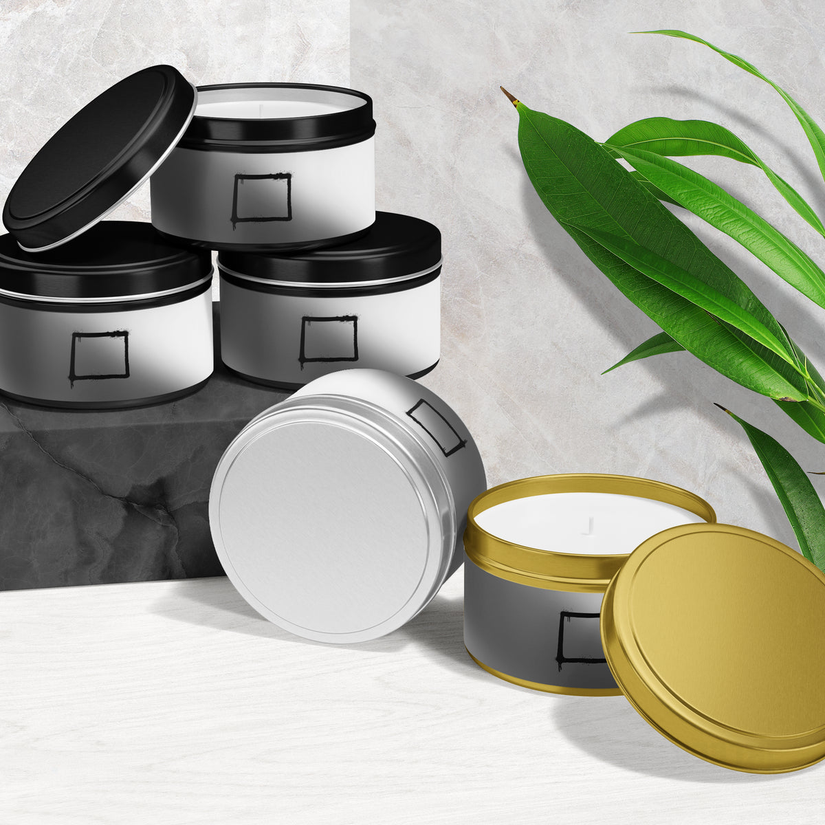 OpenSquare Tin Candle 02 Black