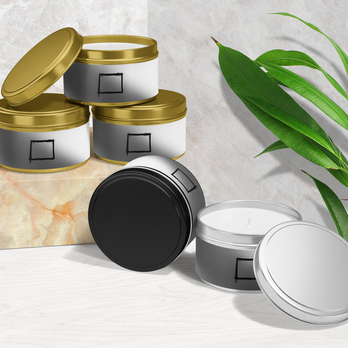 OpenSquare Tin Candle 02 Gold