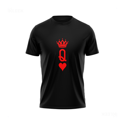 QueenOfHearts Adult T Shirt 01 Black